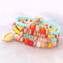 Sommerschmuck: Bunte Armb&auml;nder mit Facetten Perlen
