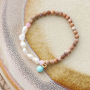 Armb&auml;nder und Ohrring Inspiration mit unseren neuen Natursteinperlen