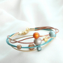 Polaris Elements Perlen Schmuck in warmen Farben mit herbstliche Look