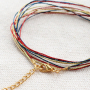 Mit Macram&eacute; Band, S&uuml;&szlig;wasserperlen und DQ Metall fertigen Sie diese Armb&auml;nder!