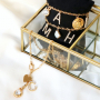 Trendy Schmuck machen Sie mit die Metall Initial Anh&auml;nger mit Strass!
