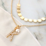 Trendy Schmuck machen Sie mit die Metall Initial Anh&auml;nger mit Strass!