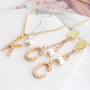 Trendy Schmuck machen Sie mit die Metall Initial Anh&auml;nger mit Strass!