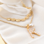 Trendy Schmuck machen Sie mit die Metall Initial Anh&auml;nger mit Strass!