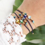Sehen Sie hier, wie Sie mit den Perlen des b&ouml;sen Blicks trendige Armb&auml;nder herstellen: