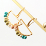 Armb&auml;nder und Ohrringe mit Kokos Perlen im Bohemian Stil:
