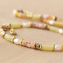 Sommerketten und Armb&auml;nder mit Naturstein Perlen disc: