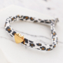 Machen Sie die besten Armb&auml;nder und Haargummis mit gestepptem Elastik Band Leopard: