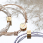 Mit den W&uuml;rfel-Buchstaben-Perlen aus Edelstahl k&ouml;nnen Sie ganz einfach diesen stilvollen Schmuck herstellen: