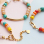 Gestalten Sie trendigen Schmuck mit Rondellen Glasperlen und Elementen aus Edelstahl 