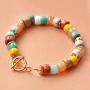 Ideen f&uuml;r eleganten Schmuck mit goldgesprenkelten griechischen Keramikperlen in Designerqualit&auml;t