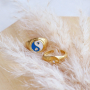 Kombinieren Sie die Ringe mit Emaille und selbst gemachte Ringe