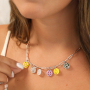Schmuckinspiration zur Kreation von trendigem Schmuck mit Smiley-Anh&auml;ngern in verschiedenen Farben