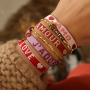 Fr&ouml;hlich hippe Armbaender mit Schmucktextband und Stopperperlen selber machen