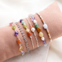 Gestalten Sie leuchtend bunte Armb&auml;nder mit Natursteinen und Perlen 