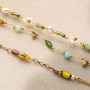 So wird aus ovalen Glasperlen mit goldfarbenem Rand schicker Schmuck 