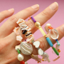 Mit Perlmuttperlen kreativ Schmuck designen