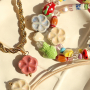 Satementschmuck mit Schmuckdesigns mit griechischen DQ-Keramikbl&uuml;tenperlen 