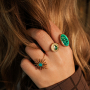 Inspiration: Chunky Ringe aus Edelstahl mit Emaille