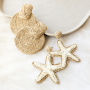 Inspiration mit Raffia - und Denim-Ohrringen 